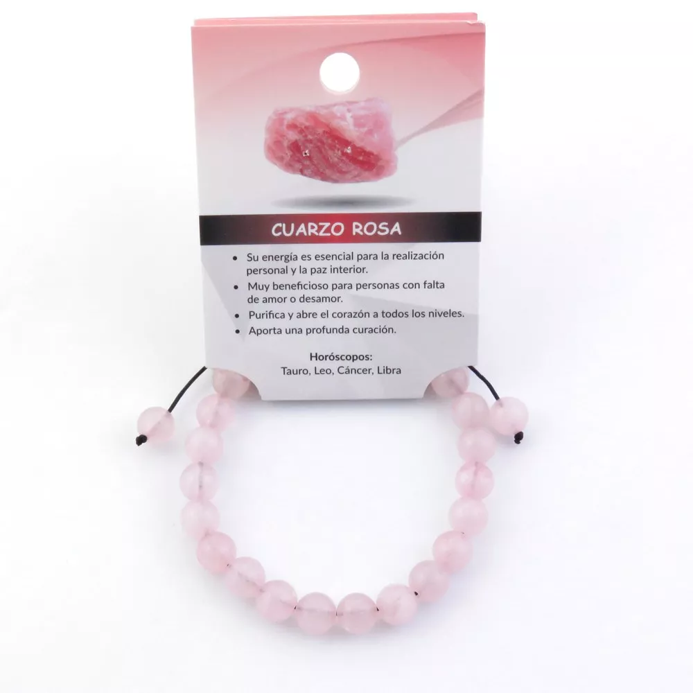 Pulsera de cordón de nudo corredizo de Cuarzo Rosa: Explora sus Beneficios, Conexión con los Chakras y Compatibilidad Astrológic