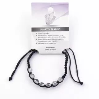 Descubre los beneficios de usar una pulsera elástica de cuarzo blanco cristalino. Conecta con tu chakra corona, encuentra clarid