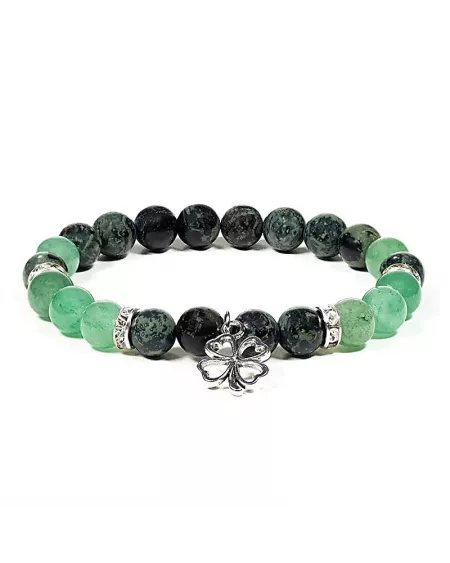 Pulsera de Jaspe Kambaba y Aventurina con Trébol: Usos, Beneficios y Chakras