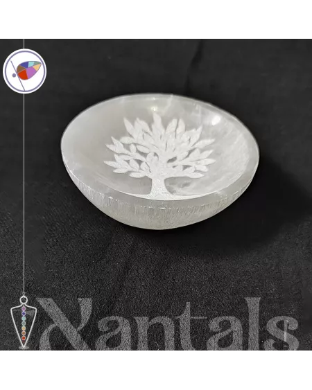 Cuenco de Selenita con el Árbol de la Vida: Usos y Beneficios