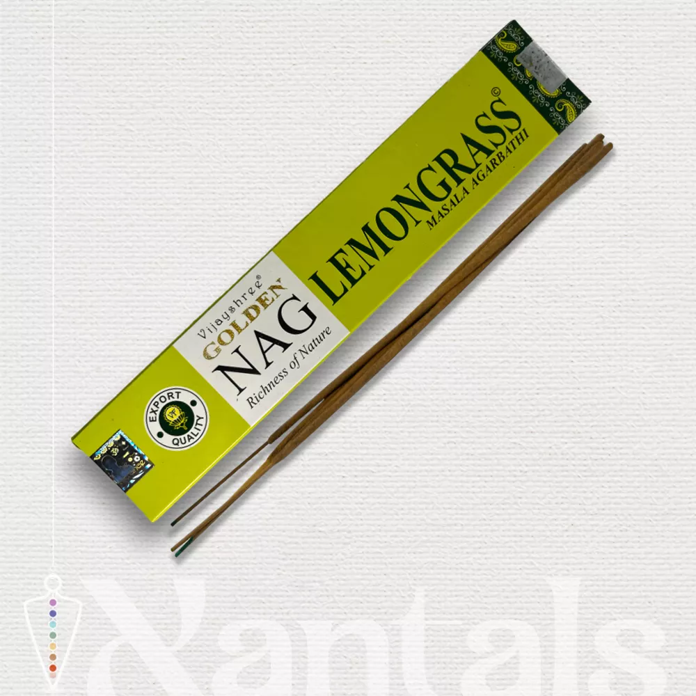 Incienso de Lemongrass Golden NAG MASALA AGARBATHI de Vijayshree: Beneficios y Usos