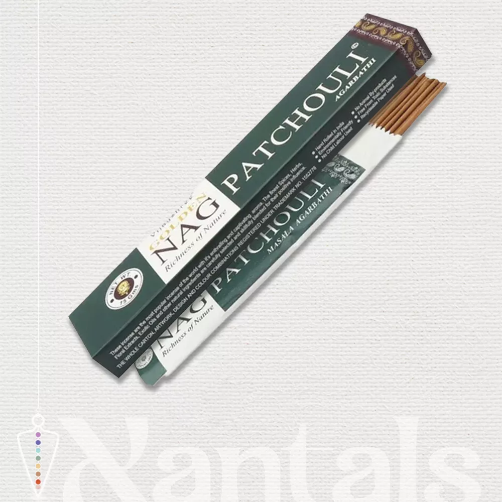 Inciensos Patchouli Golden Nag Masala: Beneficios y Usos Esotéricos
