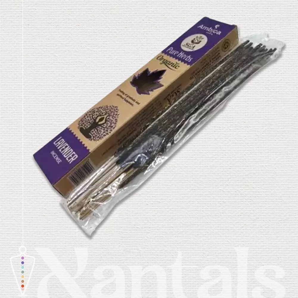 inciensos de lavanda orgánica, Ambica SGA, aromaterapia, purificación energética, inciensos naturales, bienestar emocional, medi