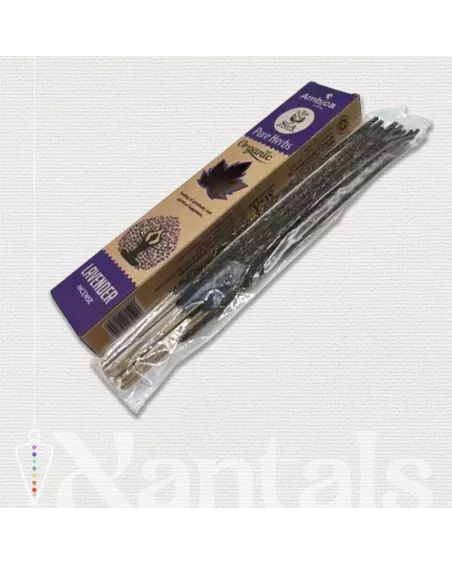 inciensos de lavanda orgánica, Ambica SGA, aromaterapia, purificación energética, inciensos naturales, bienestar emocional, medi