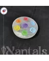 Placa de Selenita con Símbolos de los 7 Chakras