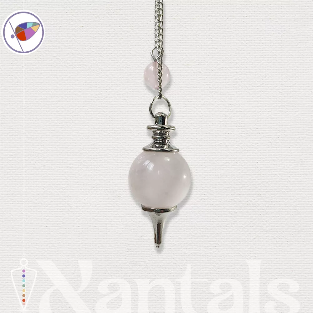 Péndulo de Radiestesia de Cuarzo Rosa: Usos, Chakras y Limpieza