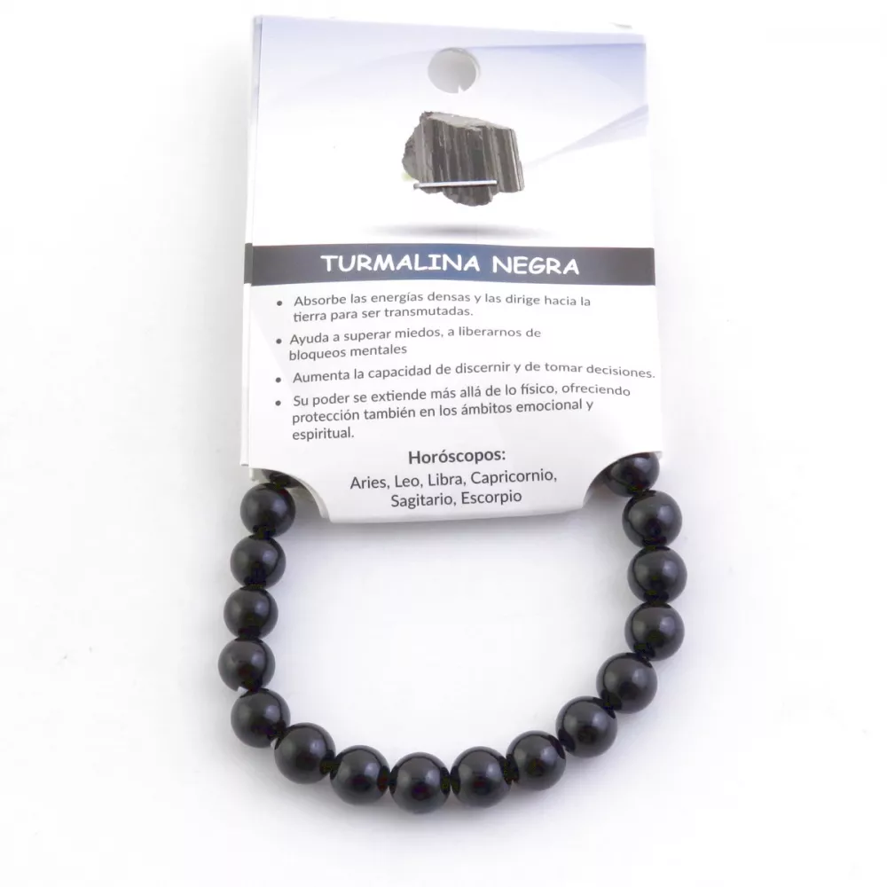 Pulsera Elástica de Turmalina Negra: Protección y Equilibrio Energético