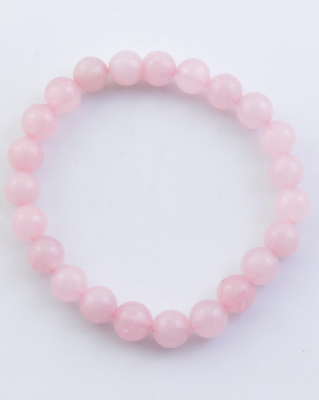 Pulsera Elástica de Cuarzo Rosa. Beneficios, Chakras y Horóscopos