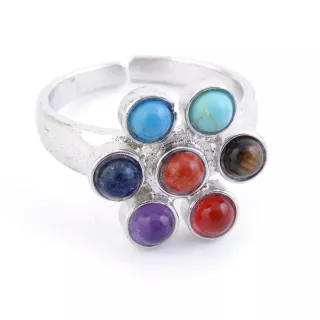 Cómo usar un anillo ajustable con piedras de los 7 chakras para equilibrar tu energía