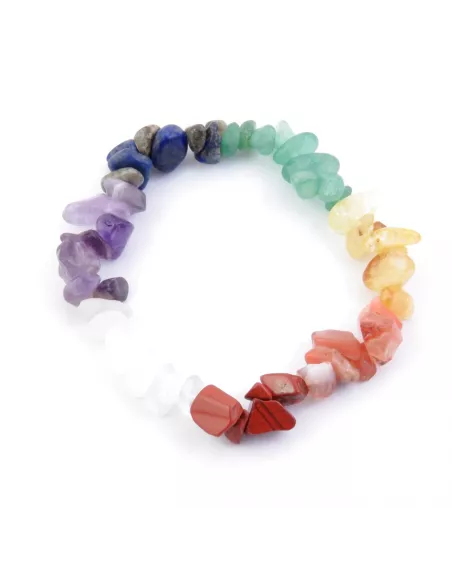 Pulsera elástica de piedra chips natural de los 7 chakras: Usos, beneficios y compatibilidad
