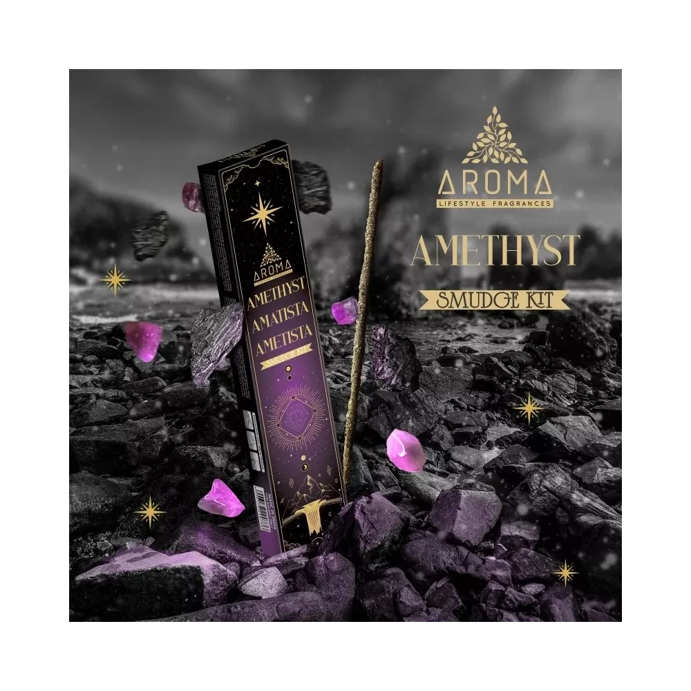 Cómo usar incienso de Amatista con cristales para purificar y equilibrar tu energía