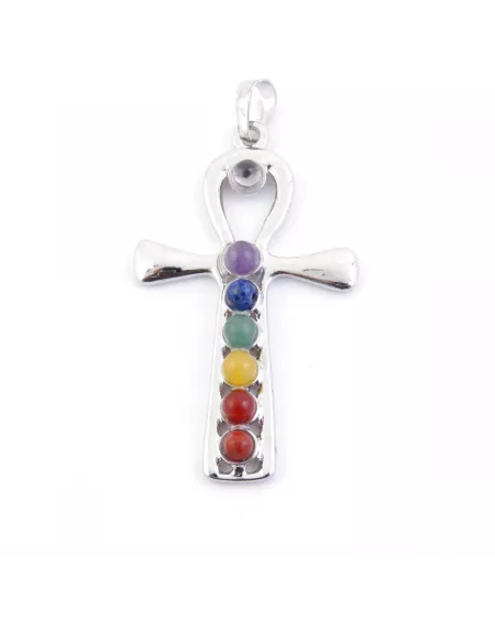 Colgante con forma de Ankh con piedras naturales de los 7 chakras: Descubre sus beneficios y cómo conecta con tu energía y signo