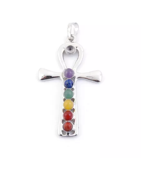 Colgante con forma de Ankh con piedras naturales de los 7 chakras: Descubre sus beneficios y cómo conecta con tu energía y signo