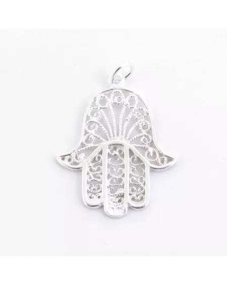 Colgante Mano de Fátima Plata de Ley 925. Beneficios y Significado