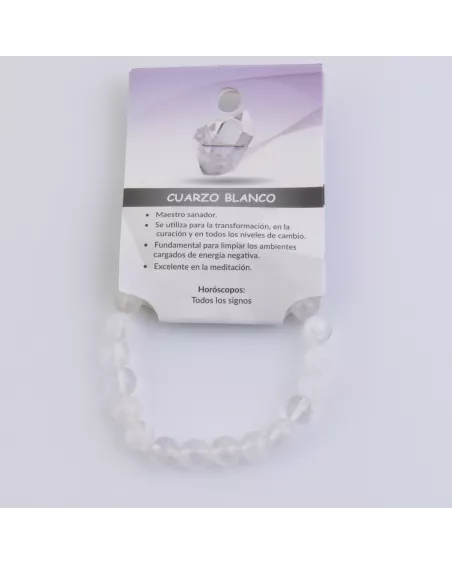Pulsera de Cuarzo Blanco Cristalino: Energía Pura para tu Chakra y Horóscopo