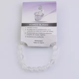 Pulsera de Cuarzo Blanco Cristalino: Energía Pura para tu Chakra y Horóscopo