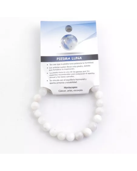 Pulsera Elástica de Piedra Luna: Beneficios, Chakras y Horóscopo
