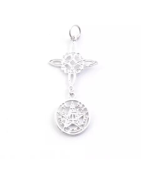 Colgante de Tetragrámaton y Nudo de Bruja: Doble Protección Esotérica