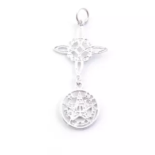 Colgante de Tetragrámaton y Nudo de Bruja: Doble Protección Esotérica