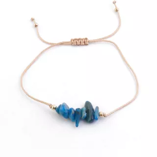 Pulsera de cordón de piedras chips de Apatita: Chakras, horóscopos y manifestación. ¡Compra YA!