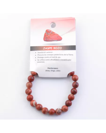 Pulsera Elástica de Jaspe Rojo: Chakras, Horóscopos y Beneficios Espirituales